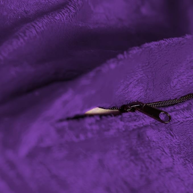 Chill Sack Bean Bag Chair: Huge 6' Memory Foam Furniture Bag and Large Lounger - Big Sofa with Soft Micro Fiber Cover - Purple Furry