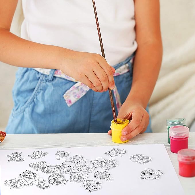 WILLBOND 24 Pieces Christmas Suncatchers Craft Assorted Sun Catcher Kits for Art Window Sun Catchers with 24 Pieces Suction Cups for Painting Crafts Christmas Home Decor Supplies