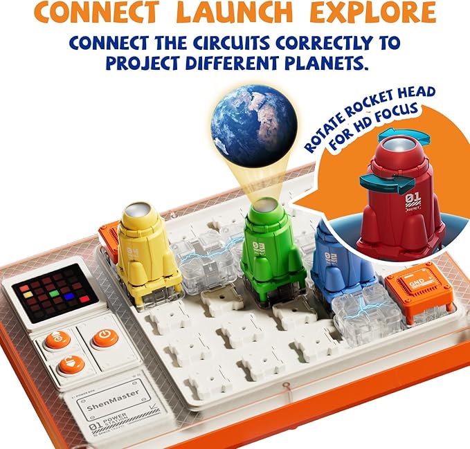 Circuit Board for Kids,STEM Educational Toys with 500 Challenges for Boys and Girls,Circuit Kits for Kids Age 7+ Science Kits as Birthday, ShenMaster