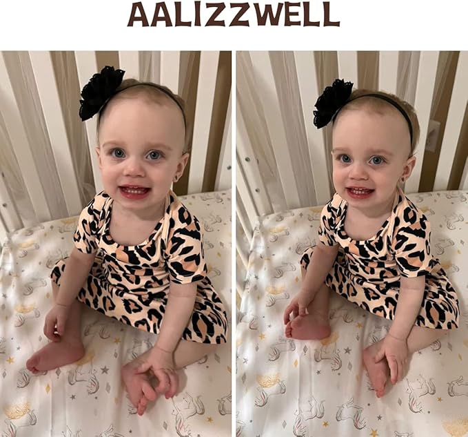 Aalizzwell Newborn Infant Baby Girls Bodysuit Dress