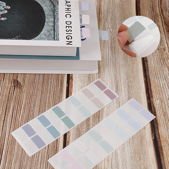 240 Pcs Sticky Index Tabs, Colored Book Sticky Tabs for Notebooks, Repositionable Page Tabs for Notebooks File Classification,12 Colors (1 Inch)