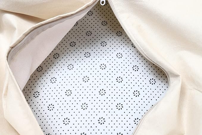 Asuprui Square Pouf Ottoman Unstuffed White 18x18x15 Inches Fuzzy Storage Bean Bag Unstuffed Pouf Ottoman Foot Rest NO Filler Ottoman Pouf for Living Room Bedroom Cover ONLY