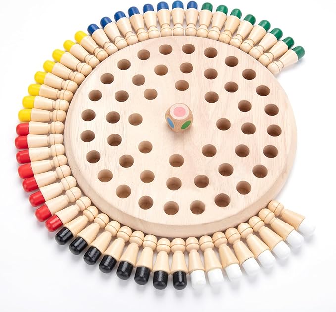 Wooden Memory Chess Matching Game: Large Family Board Games for Kids and Adults, Montessori Preschool Learning Educational Toy for Toddler 3 4 5 6 7 8+ Year Old, Birthday Gift for Boy Girl