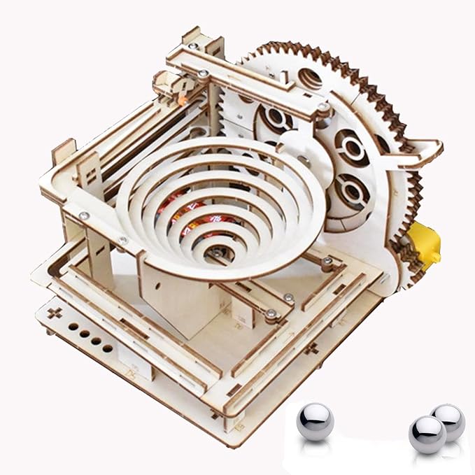 3D Puzzle Marble Run for Adults Stem Projects for Kids Wooden Engineering Puzzle Kit Science Project Kits Wood Mechanical Building Puzzles DIY Mode Kits