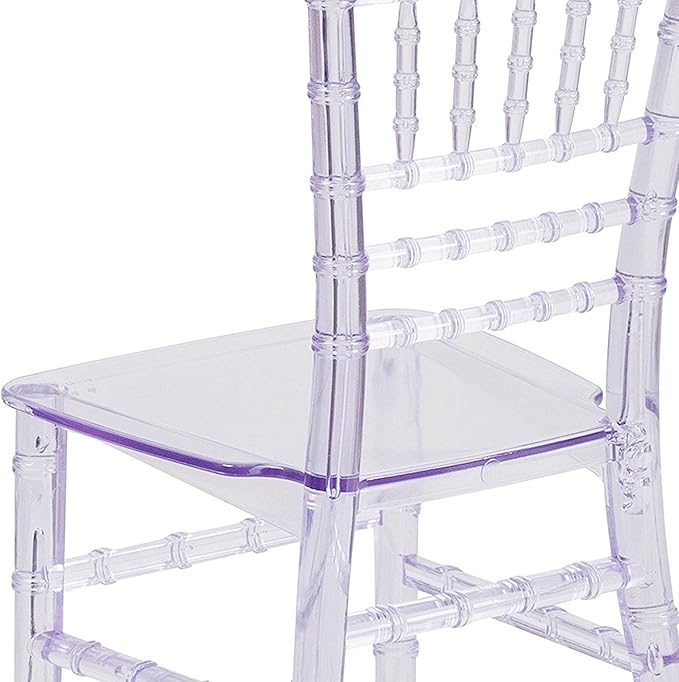 Flash Furniture HERCULES 10 Pack Childâ€™s Transparent Crystal Resin Party and Event Chiavari Chair for Commercial & Residential Use