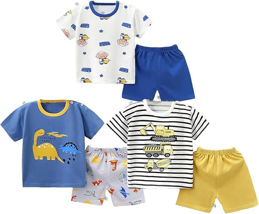 Toddler Baby Boy Clothes for 2t 3t Boys Cute Summer Short Sleeve T-Shirt Tops Shorts Clothes Sets Baby Boy Outfits