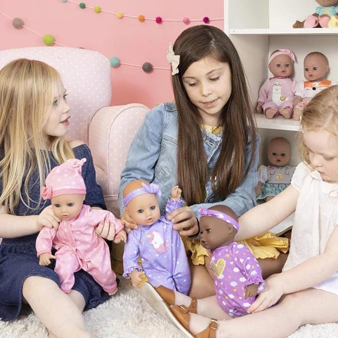 ADORA Play Time Babies Collection, 13" Baby Doll with Doll Clothes and Accesories, Made with Sweet Baby Powder Scent, and GentleTouch Vinyl Body, Birthday Gift for Ages 1+ - Unicorn Glitter
