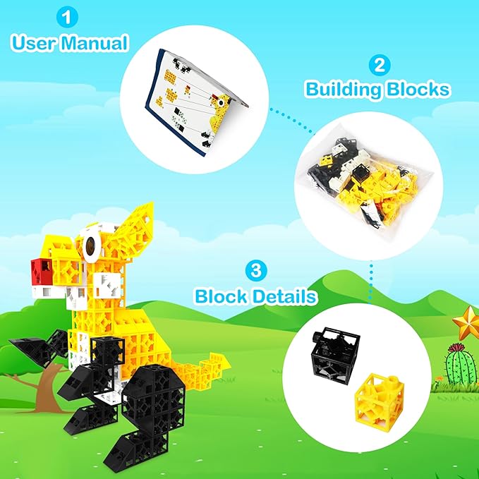 150 PCS Building Blocks for Toddlers, STEM Blocks for Toddlers 4-8, Educational Baby Blocks Sensory Toy for Preschooler to Improve Imagination, Creativity, Hands-on Ability