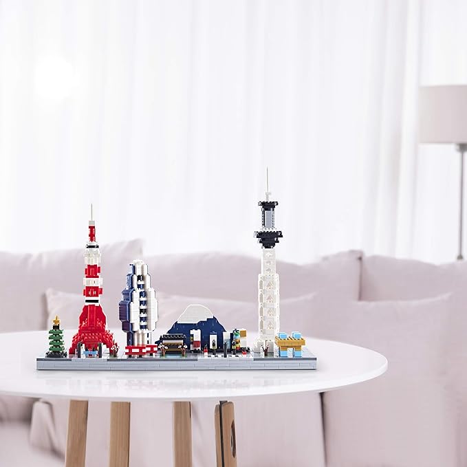 Architecture Sets Micro Mini Blocks Japan Tokyo Skylines Building Kit Famous Landmark Collection Model Set for Adults 1880 Pieces