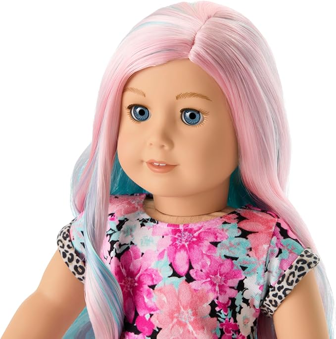 American Girl Truly Me 18-inch Doll #129 with Lt Blue Eyes, Multicolor Hair, Lt Skin with Warm Olive Undertones, for Ages 6+