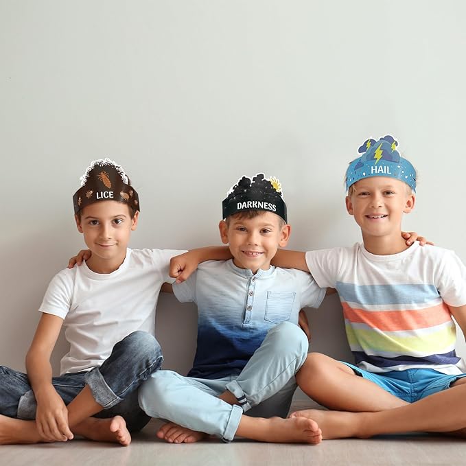 30 Pcs Passover Plague Toys Crafts for Kids Pesach Games Party Favors Ten Plagues of Egypt Kit Crafts Passover Decoration Gift for Seder Family Party Holiday Supply