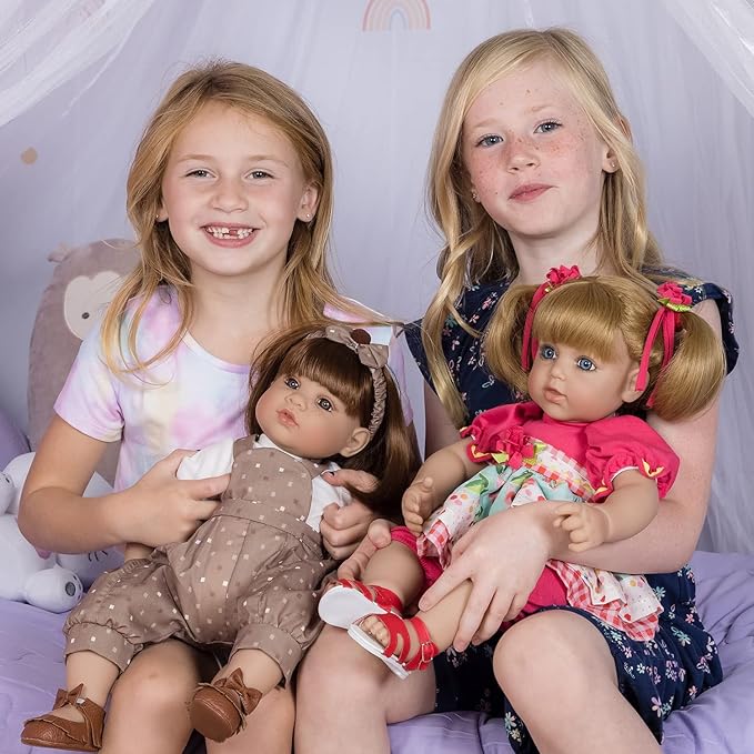 Adora Toddler Time Babies, 20" Premium Doll with Hand Painted Eyelashes and Face, Fresh Baby Powder Scent and Removable Clothing, Birthday Gift for Ages 6+ - Polka Dot Picnic