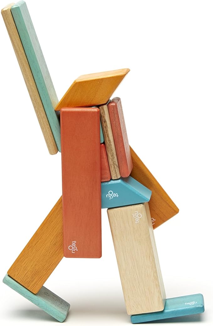 14 Piece Tegu Magnetic Wooden Block Set, Sunset