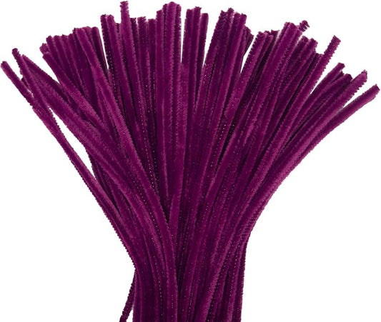 200 Pcs Pipe Cleaners, 12 Inch Long Pipe Cleaners Craft Supplies, Colorful Pipe Cleaners Pastel for Halloween Decoration, Christmas Day and Valentine’S Day DIY Art Creative Crafts (Dark Red)