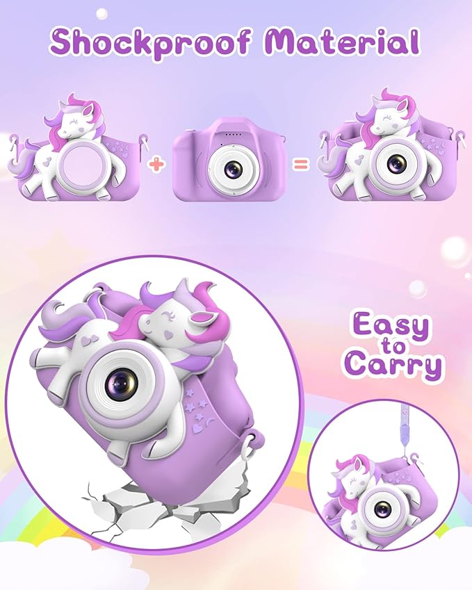 Kids Camera for 3-8 Years Old Toddlers Childrens Boys Girls Selfie Camera 20.0 MP HD 1080P IPS Screen Dual Digital Toy Camera for Kids Christmas Birthday Gifts