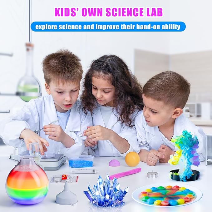 70+ Lab Experiments Science Kits for Kids - STEM Projects Educational Scientific Toys for Kids 4 5 6 7 8 9 10 12 Years Old, Christmas Birthday Gifts for Boys and Girls, Chemistry Set