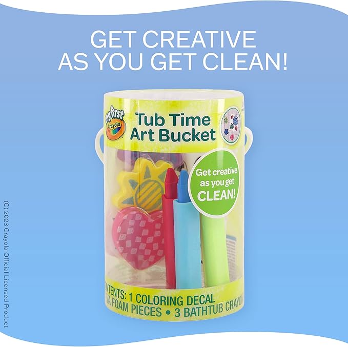 Crayola Taste Beauty My First Tub Time Art Pack, Bath-Time Toys with Red, Green, and Blue Crayons