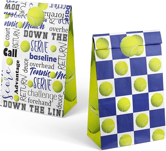 24 Tennis Party Favor Bags Tennis Goodie Bags Tennis Party Favors for Kids Tennis Birthday Party Supplies