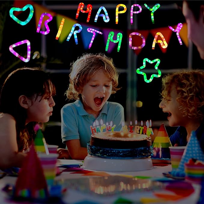 36 Pack Glow Sticks Party Favors, Light up Toys Pop Tubes Bulk, LED Glow Necklaces Bracelets Birthday Goodie Bag Stuffers, Glow in the Dark Halloween Party Supplies Gift Toys Prizes