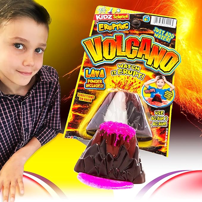 2Chill Small Erupting Volcano Science Kit (6 Volcano Toy) Science Experiments for Kids 6-8. Preschool Educational Lab Learning STEM Toys & Homeschool Supplies. 5429-6