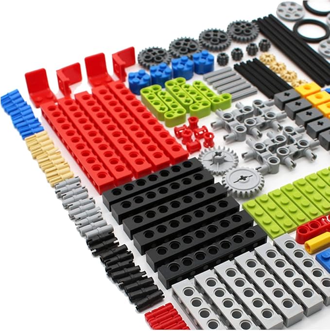 182PCS Gear and Axle Set for Technic Parts Compatible with Major Brand Technic Parts, DIY Gears Assortment Pack(Liftarm, Pins, Axles, Connectors) for Technic Building Blocks Set