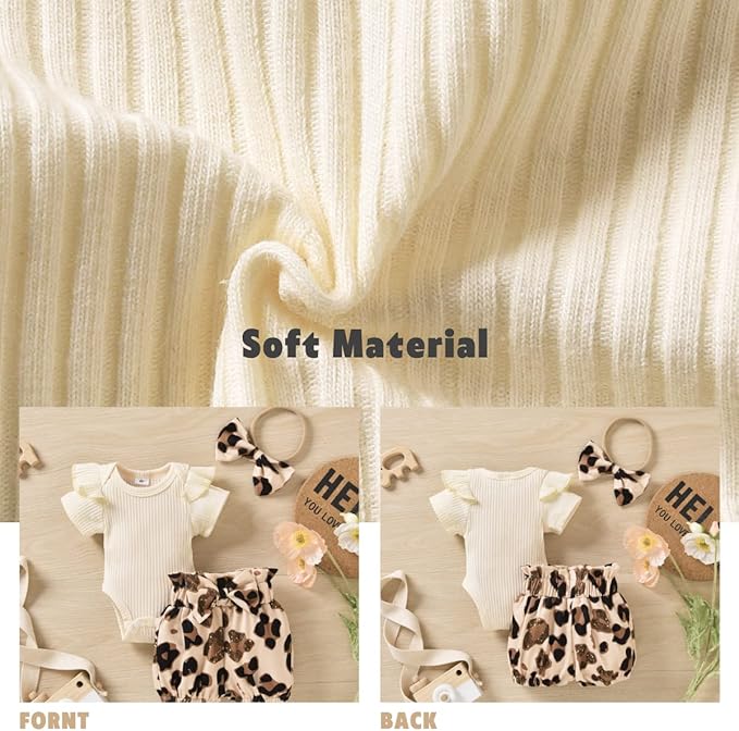 Aalizzwell Baby Girls Ribbed Bodysuit Bloomer Shorts Outfits Summer Clothes