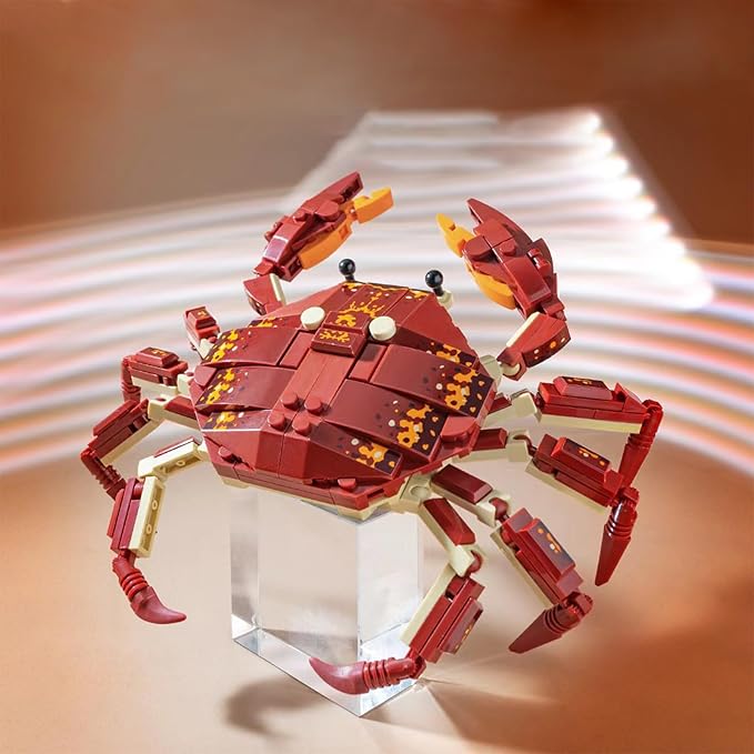 Animal Building Sets, Micro Building Blocks, Animal Series Micro Mini Building Blocks Kit for Boys & Girls (Crab)
