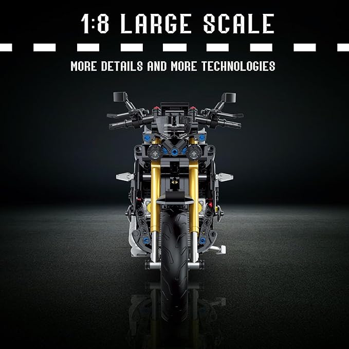 1:8 Motorcycle Building Set for Adults, Building Blocks for Adults, Collectible Toy for 14 15 16+ Years Old Boys, Teenage Boys Gifts on Birthday(579PCS)