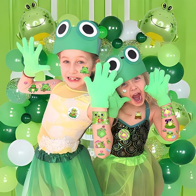 48 PCS Frog Slap Bracelets Party Favors, Frog Wristbands Bracelets Goodie Bag Fillers for Frog Birthday Party Decorations Supplies Gifts for Kids Boys Girls Classroom Rewards