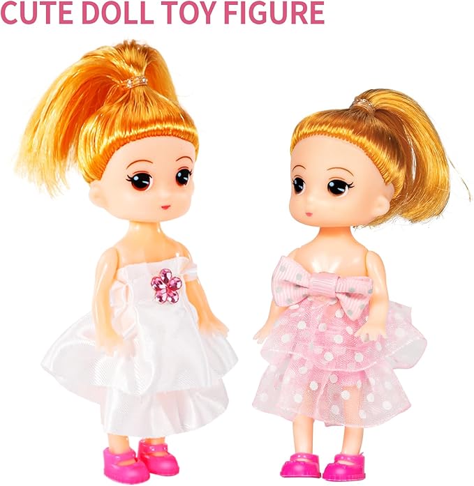 TEMI Villa Toys for 3 4 5 6 7 8 Years Old Girls - 3 Storeys 8 Rooms, Indoor Playset with 2 Dolls Toy Figures, Toys Furniture and Accessories, Pretend Girls Plays, Building Toys, Gifts Toy