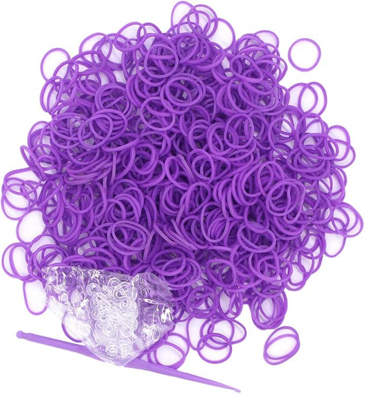 3000PCS Loom Rubber Bands Kit with 75 Clips,5 Hooks, Premium Bracelet Making Kit for Kids Weaving DIY Crafting Gift(Purple)