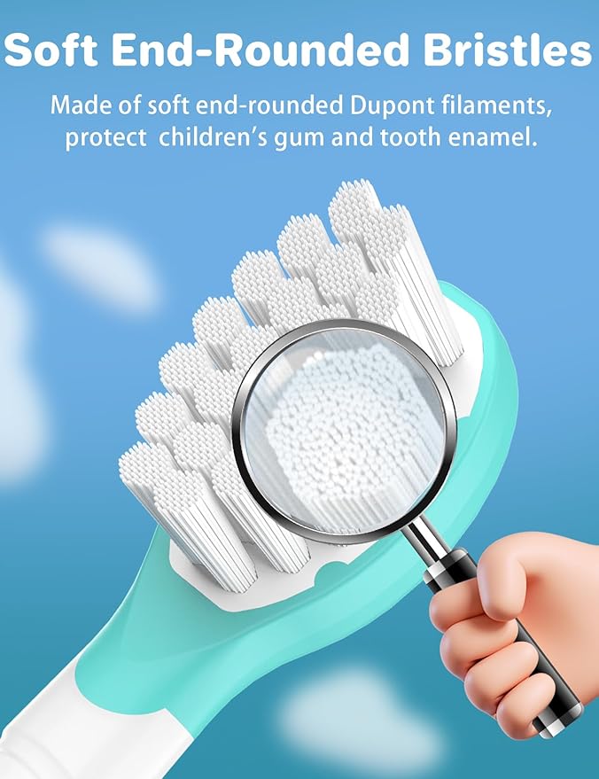 Kids Replacement Heads for Philips Sonicare: 3+ Years Old Children Soft Electric Toothbrush Compact Child Brush Head for Boys Girls, Pink & Blue 8 Pack