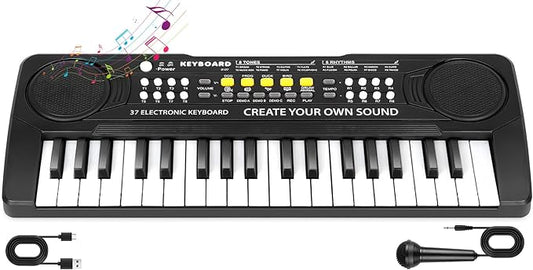 37 Key Upgrade Piano Keyboard for Kids Musical Toys for 3 4 5 6 Year Old Girls Keyboards Pianos for Beginners with Microphone for 3+ Year Old Boys Girls Gifts