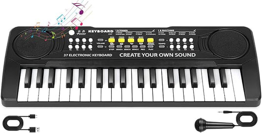 37 Key Upgrade Piano Keyboard for Kids Musical Toys for 3 4 5 6 Year Old Girls Keyboards Pianos for Beginners with Microphone for 3+ Year Old Boys Girls Gifts