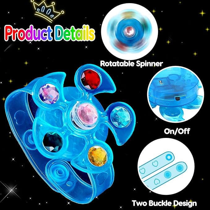 24PCS LED Light Up Fidget Spinner Bracelets Valentine Day Cards for Kids School Classroom Funny Valentines Exchange Gifts for Toddler Boy Girl Valentine’s Party Favors Bulk Treat Bag Stuffers