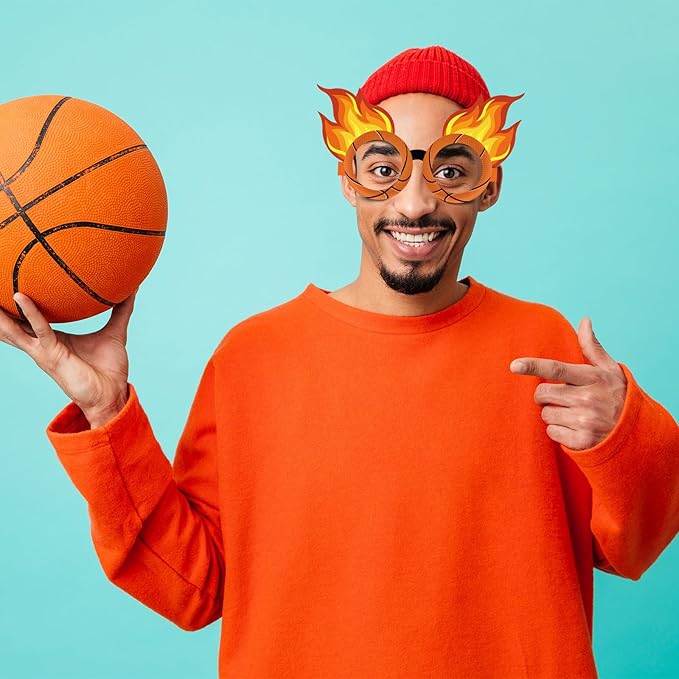 36 Pcs Basketball Party Decorations Basketball Paper Glasses Frame All Star Photo Booth Props Basketball Eyeglasses for Boys Basketball Sports Theme Birthday Party Baby Shower Favors Supplies