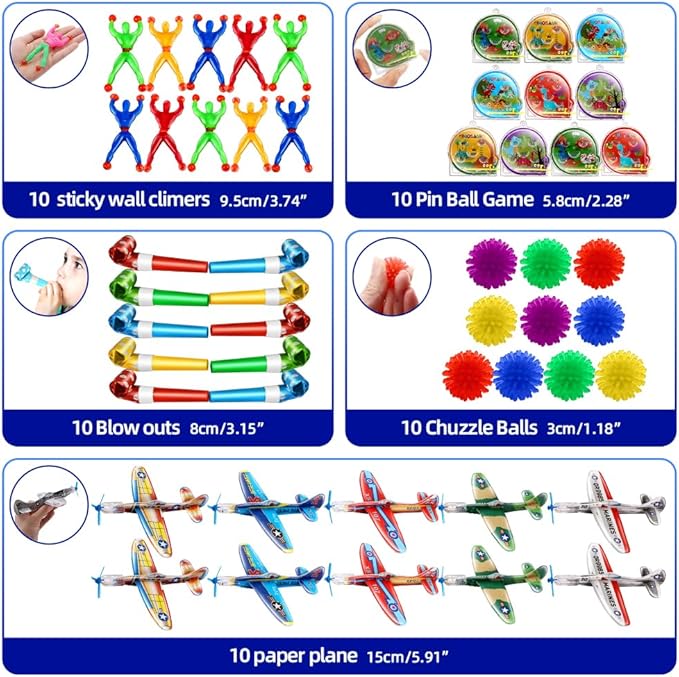 Amy&Benton 200PCS Treasure Box Toys Classroom Prizes Kids Birthday Party Favors Goodie Bag Fillers Pinata Stuffers Prize Box Items Gift Bag Fillers