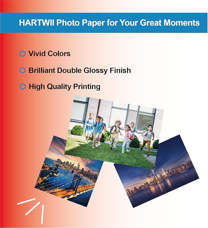 220 Pack Double Sided Photo Paper Glossy Inkjet 8.5x11 32lb 120gsm A4 Letter Size for All Dye Ink Printers