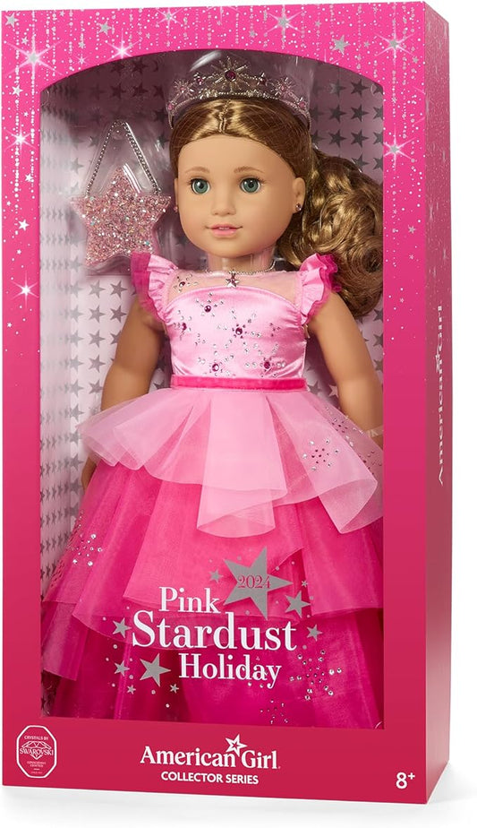 American Girl 2024 Pink Stardust Holiday Collector Doll with Swarovski Crystals – Blonde