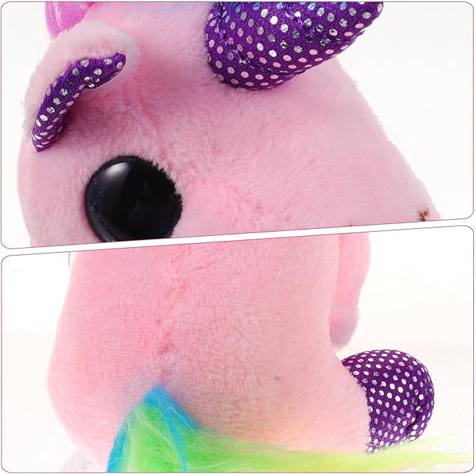 Abaodam Animal Slap Bracelet Unicorn Slap Bracelet Plush Stuffed Animal Hugger Snap Wrist Band for Kids Birthday Party Toy