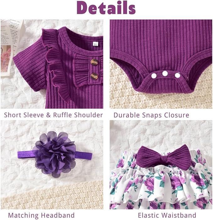 Aalizzwell Newborn Infant Baby Girls Summer Outfit