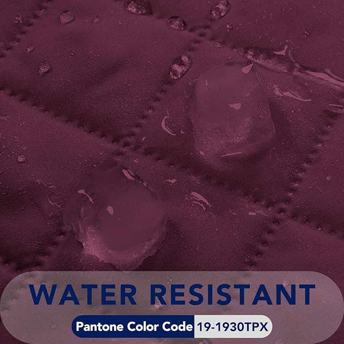 PureFit Reversible Quilted Sofa Cover, Water Resistant Slipcover Furniture Protector, Washable Couch Cover with Non Slip and Elastic Straps for Kids, Dogs, Pets (Oversized Sofa, Wine/Beige)