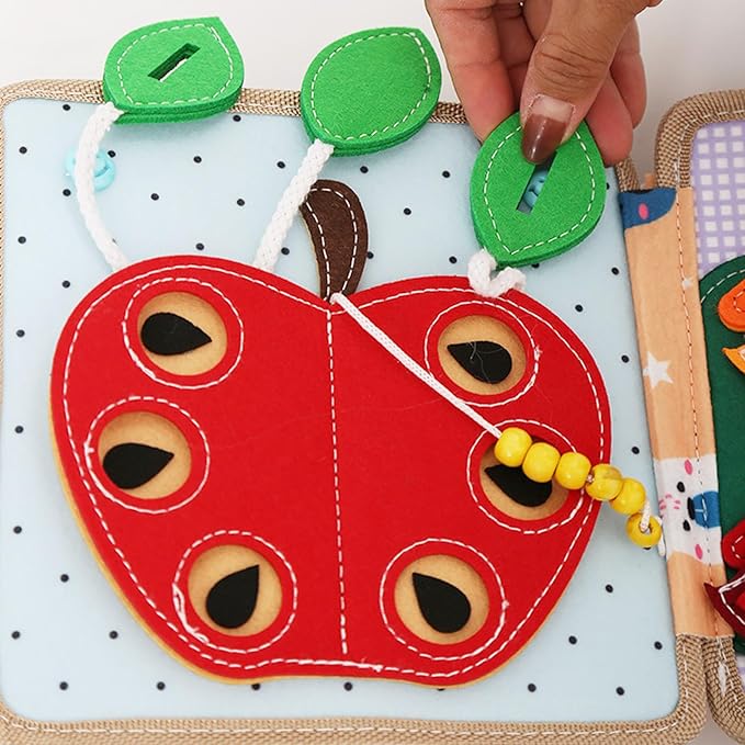 Montessori Busy Book for Toddlers 3, Busy Board Sensory Toys for Toddlers,Montessori Toys for 3+ Year Old Girls Gift,Toddler Travel Activities Educational Toys