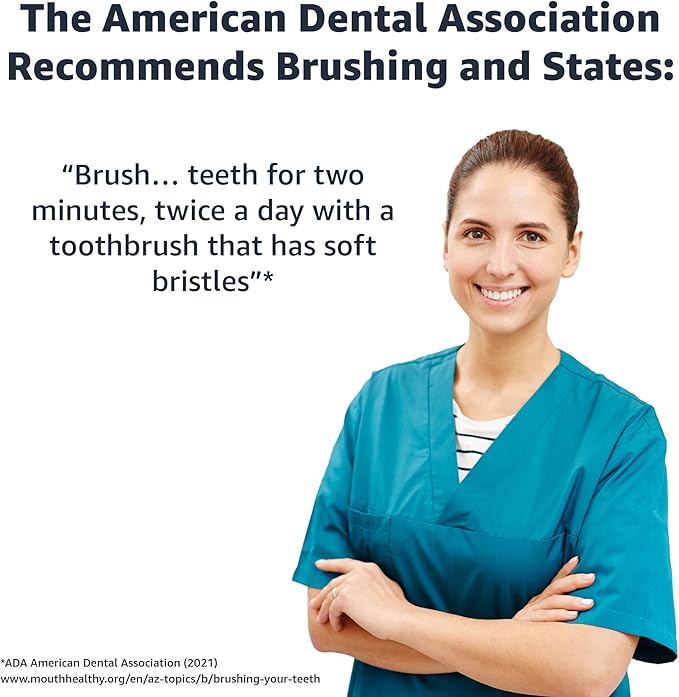 Amazon Basics Kids Battery Powered Toothbrush, 2 Count, 2 Pack (Previously Solimo)