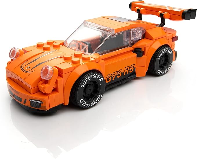911 Racing Car Building Block Set (230 Pieces). Racing Car Building Blocks for Kids and Adults