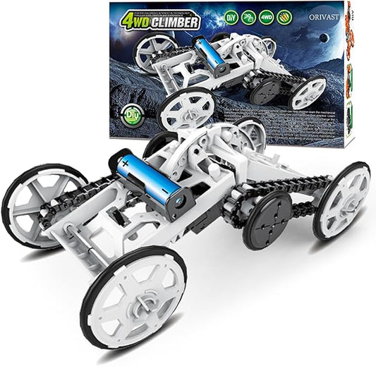 4WD Climbing Vehicle STEM Projects for Kids Ages 8-12,Science Kits for Kids, Electronics Circuits Engineering and Experiments for Teens,DIY STEM Toys for Boys and Girls