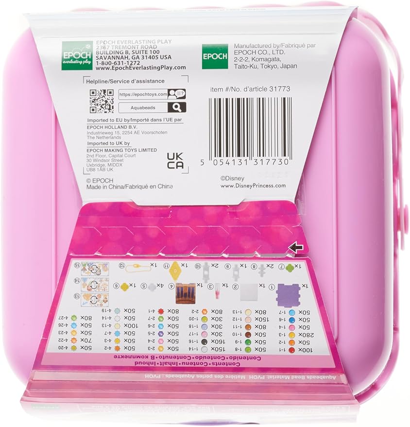 Aquabeads Disney Princess Creation Cube, Complete Arts & Crafts Bead Kit for Children - Over 2,500 Beads & Display Stand The Create Belle, Ariel, Tiana, Rapunzel and More