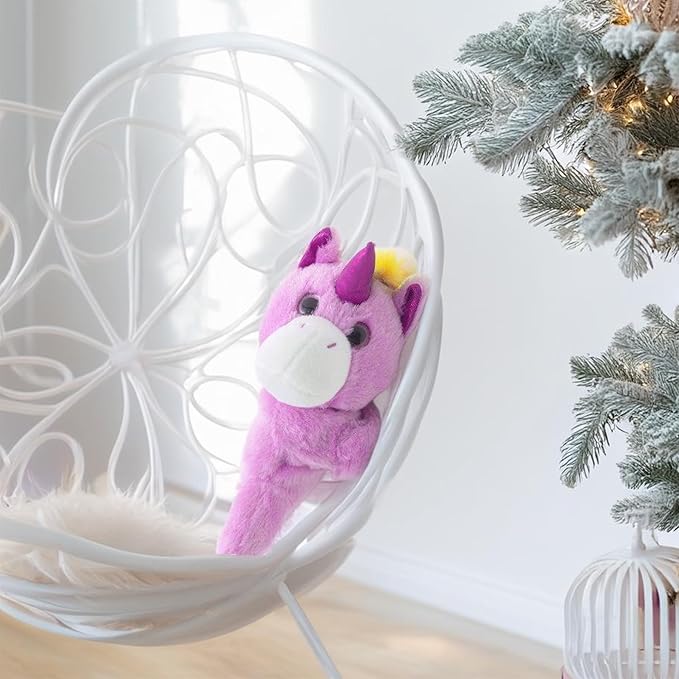 Unicorn Slap Bracelets Stuffed Animals - Plush Toy for Kids and Teens, Toddler Bed and Stroller Toys, Purple,8.5"