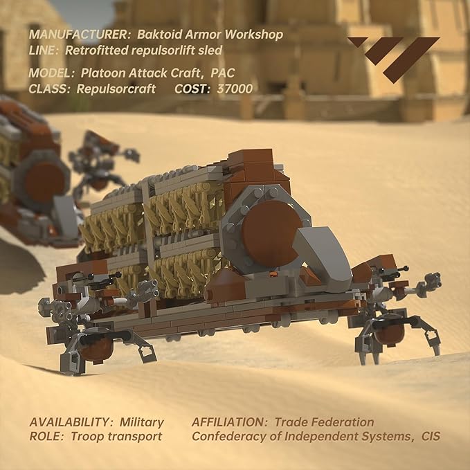 32-Piece Battle Soldiers Army Clanker Platoon Attack Craft Building Kit, with 2 Droidekas Action Figures Building Blocks Set, Toys Gifts for Boys Kids Ages 6-12 Year Old (537 Pieces)