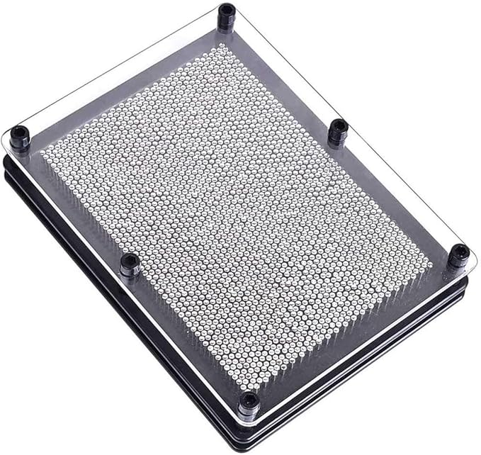 3D Metal Pin Art Toy 3D Art Sculpture Metal Pin Hand Face Model Office Decoration Desk Toy Challenge Senses Sculpture Pins Craft Toys for Kids and Adult